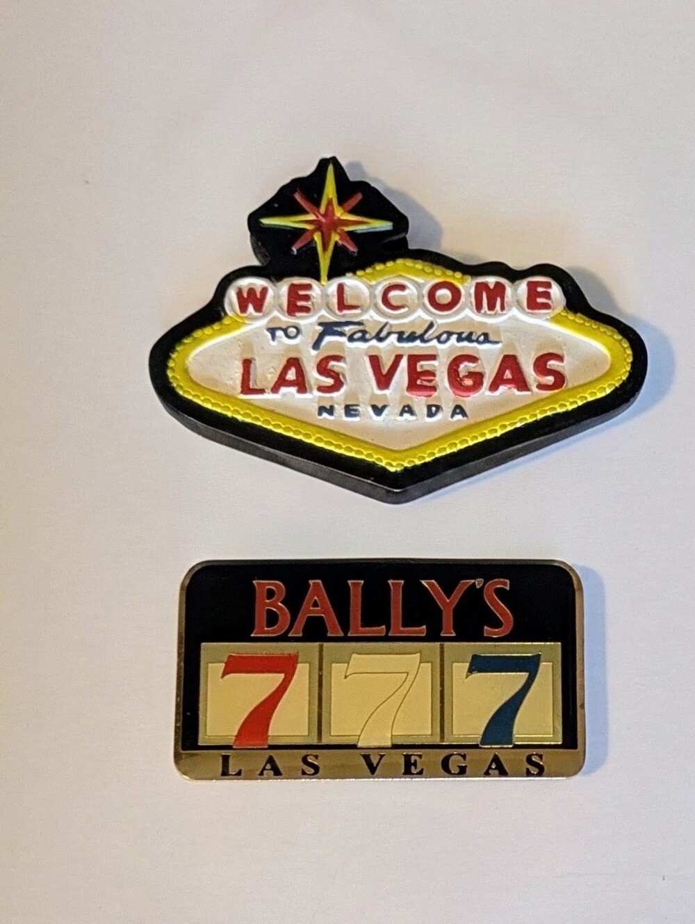 Las Vegas Nevada Magnets Bally Las Vegas and Welcome Magnets Set 2